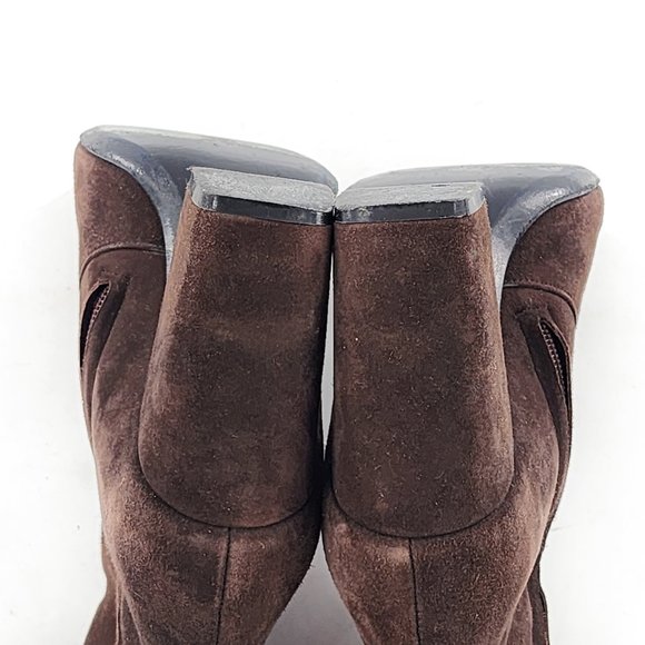 ROBERT CLERGERIE Brown Suede Ankle Bootie - Picture 8 of 12